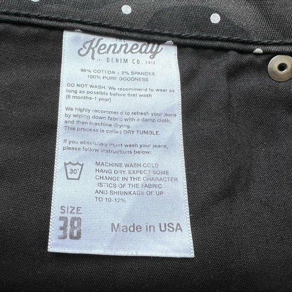 NWOT. Kennedy  Black / Brown Camo/White Polka Dot Print Jeans - Picture 7 of 7